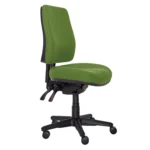 Roma high back ergonomic office chair in green.