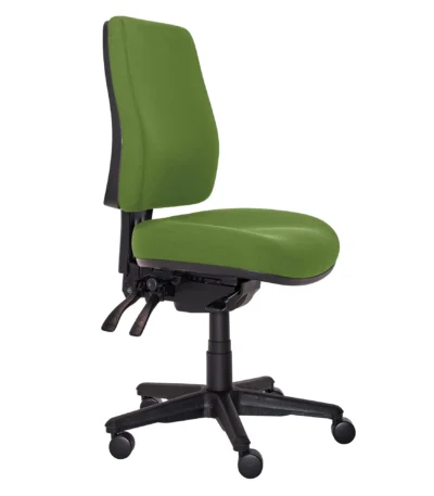 Roma high back ergonomic office chair in green.