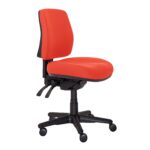 Roma medium back ergonomic office chair in red.