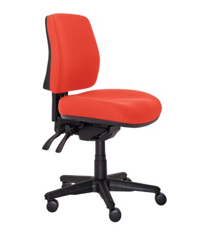 Roma medium back ergonomic office chair in red.