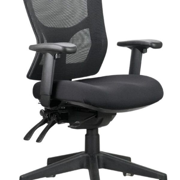 Milan ergonomic mesh chair with arms.