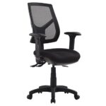 Rio high back ergonomic mesh chair with arms.