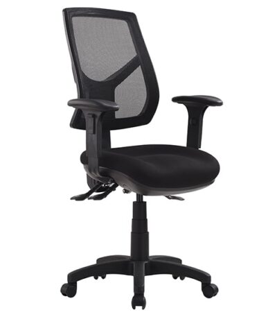 Rio high back ergonomic mesh chair with arms.