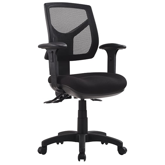 Rio medium back ergonomic office chair with arms.