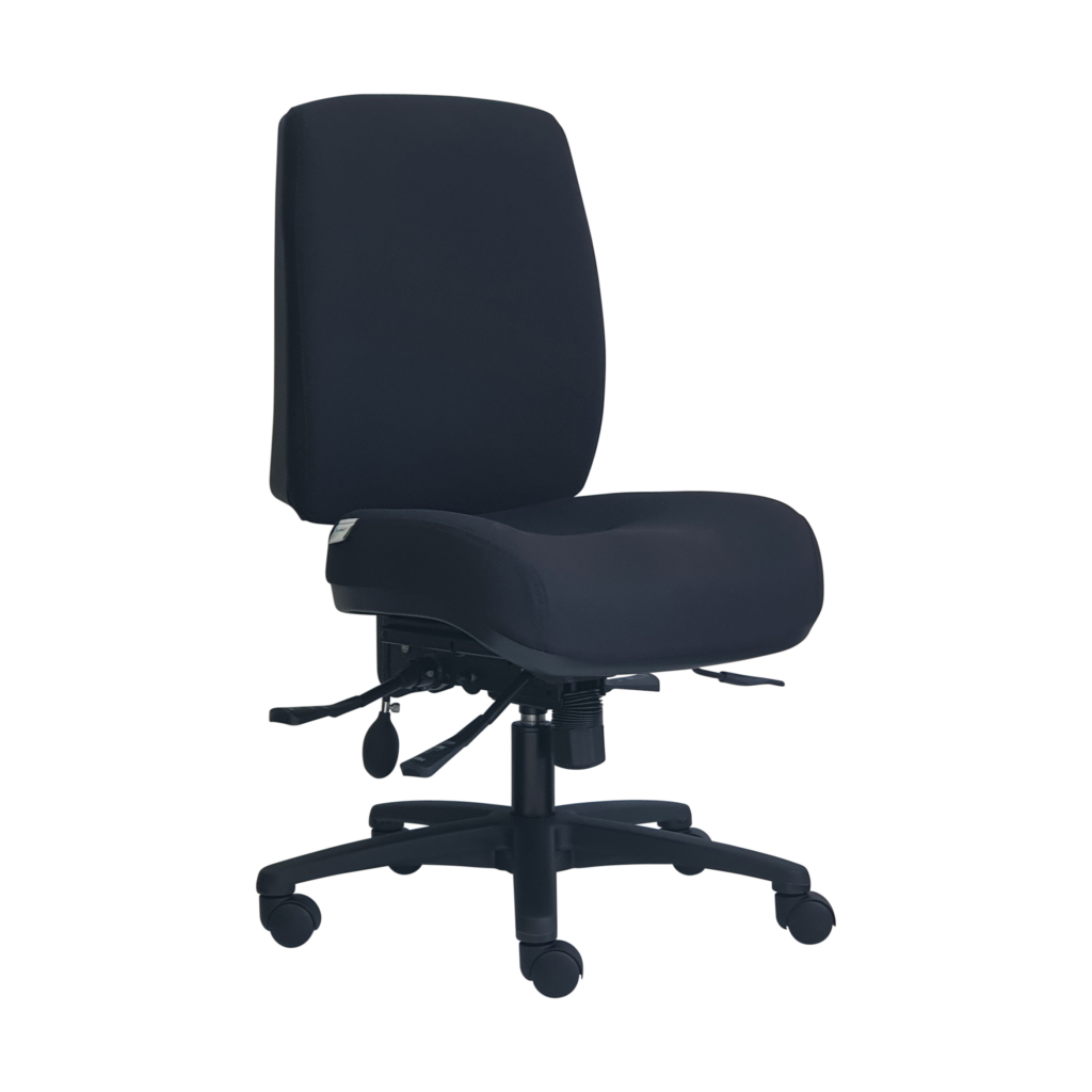 ErgoSelect Stride chair with medium back in black.