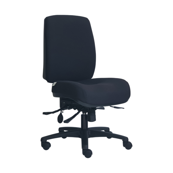 ErgoSelect Stride chair with medium back in black.