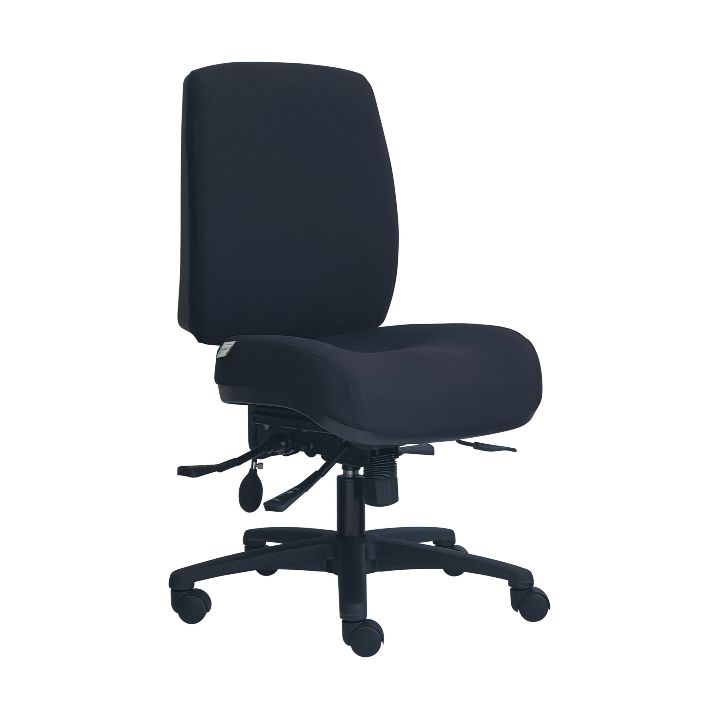 Stride CC5-3S4-X6H-1167 FR45 ErgoSelect Stride chair with medium back in black.