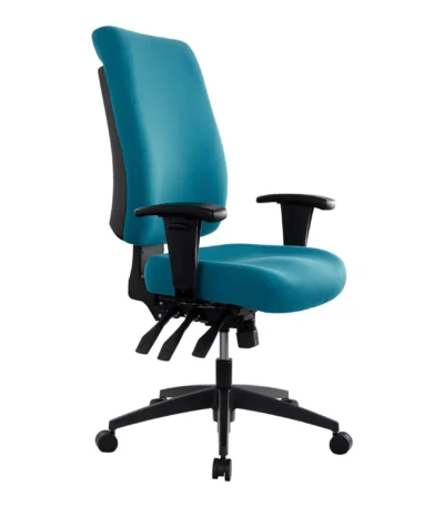 Tidal high back ergonomic chair upholstered in teal.