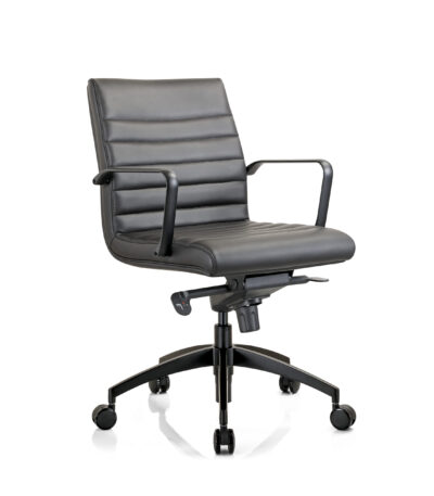 Addison medium back executive chair in black.