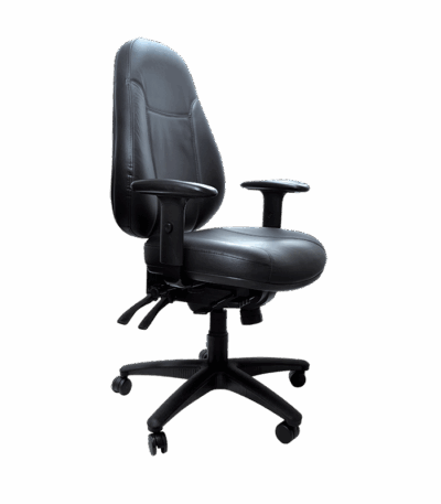 Persona 24/7 ergonomic office chair with leather upholstery.