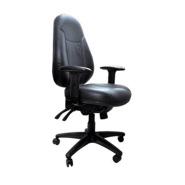 Persona 24/7 ergonomic office chair with leather upholstery.