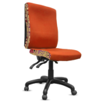 Katherine high back office chair in golden orange.
