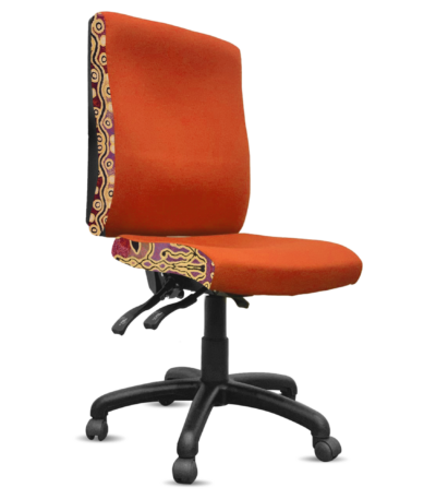 Katherine high back office chair in golden orange.