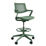 Loki drafting chair in eucaly green.