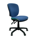 Alice medium back office chair in ocean blue.