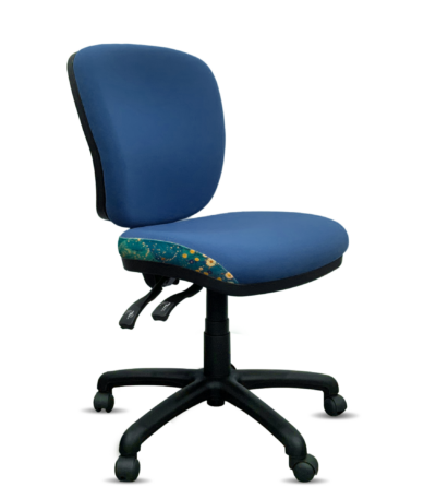 Alice medium back office chair in ocean blue.