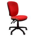 Alice high back office chair in ochre red.