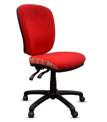 Alice high back office chair in ochre red.