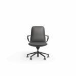 Nico midback boardroom chair in charcoal.