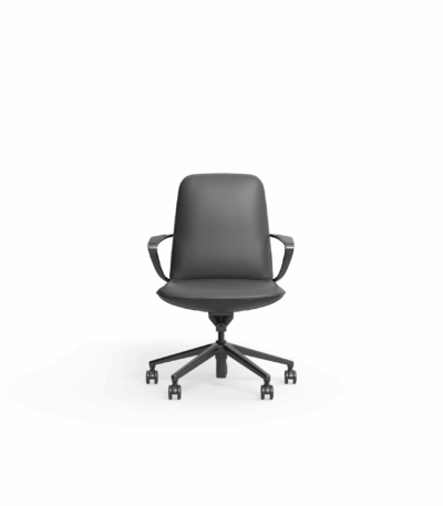 Nico midback boardroom chair in charcoal.
