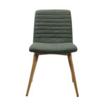 Pixel chair in olive with four leg base.