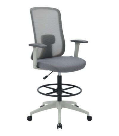 Buro Elan drafting chair in light grey.