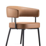 Hera breakout chair in amber PU.