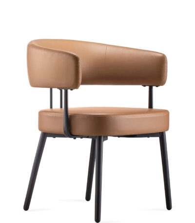 Hera breakout chair in amber PU.