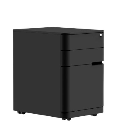 MyWorkSpace mobile pedestal in black.