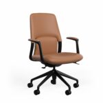 Hawthorne medium back executive chair in brown.