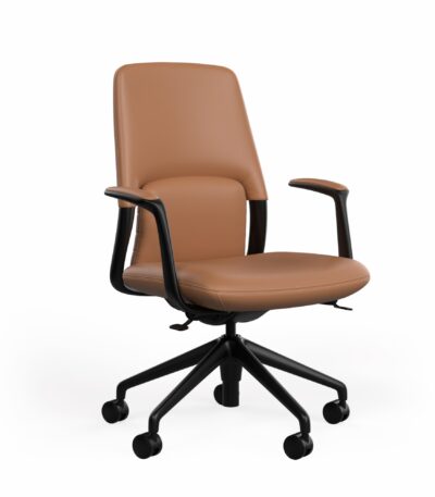 Hawthorne medium back executive chair in brown.