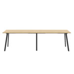 Eternity bar table 3600 with oak top and black frame.