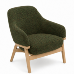 Joan lounge chair in green speckle.