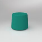 Motion ottoman in emerald green.