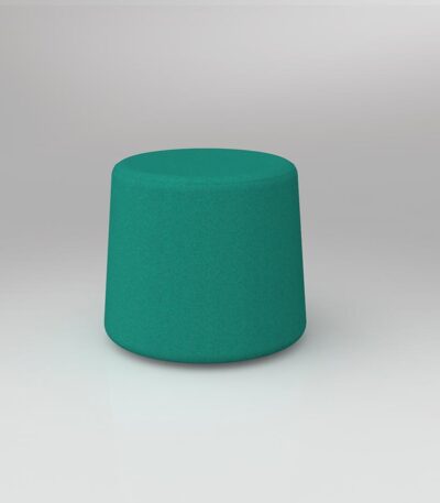 Motion ottoman in emerald green.