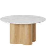 Orlo coffee table with sintered stone top.