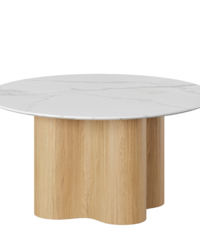 Orlo coffee table with sintered stone top.