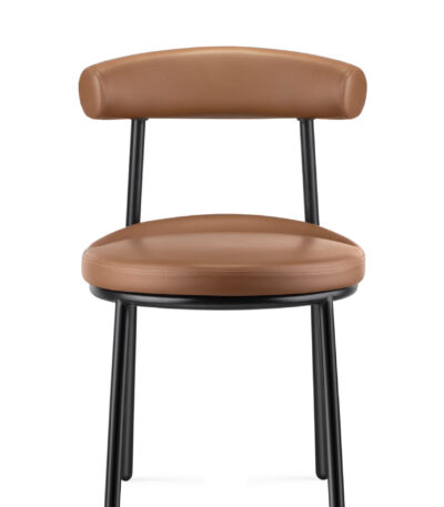 Nyx reception chair in amber PU.