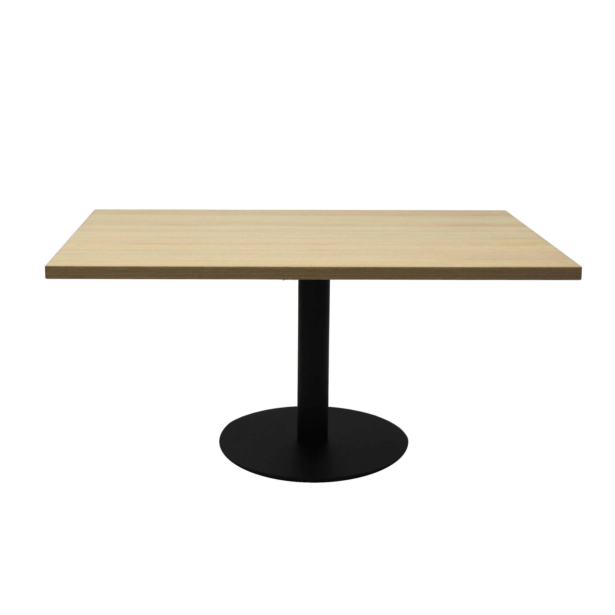 vol_22_cct990_nobl Estilo square coffee table in oak with black base.