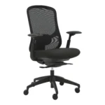 Buro Quantum office chair with mesh back and arms.