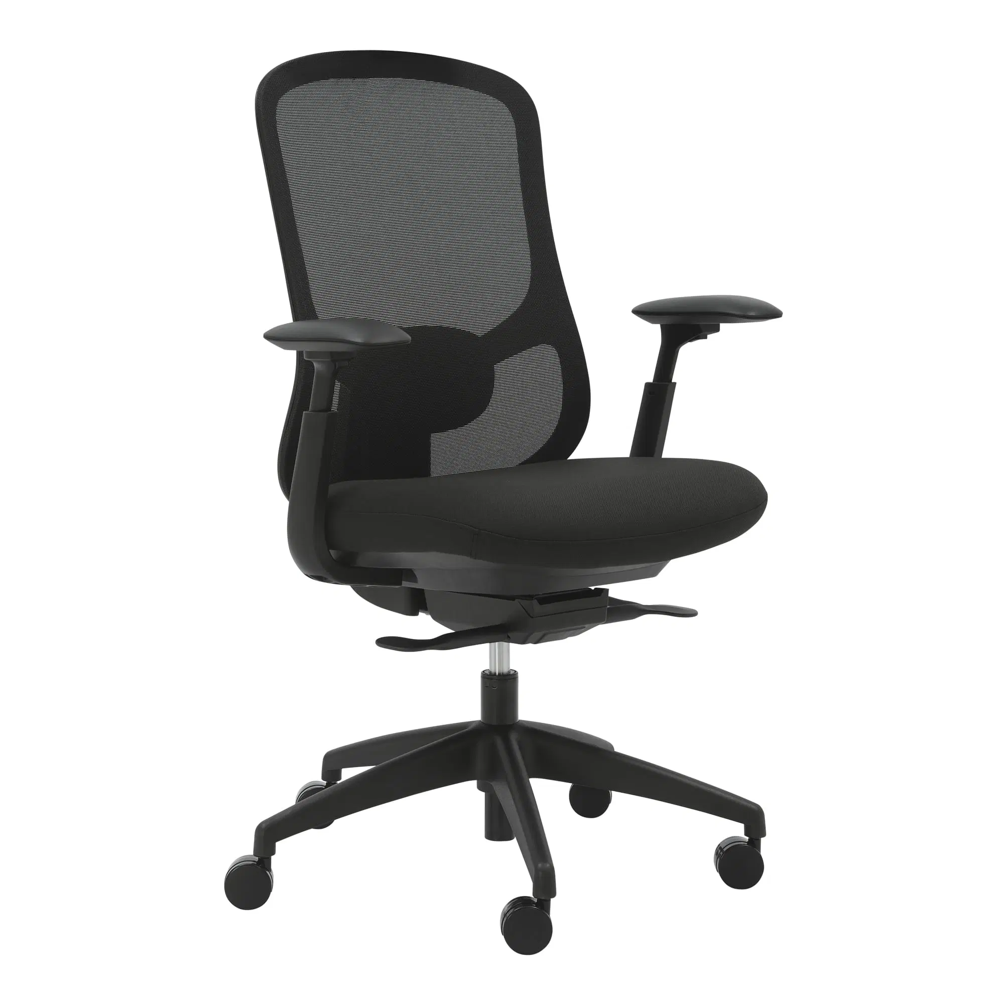 169A-M3_Alt_1_LR-1 Buro Quantum office chair with mesh back and arms.