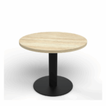 EkoSystem coffee table with new oak melamine top and black base.