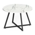 Sora cross coffee table with mountain white top.