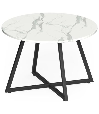 Sora cross coffee table with mountain white top.