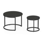 Sora nesting coffee tables in Armani black.
