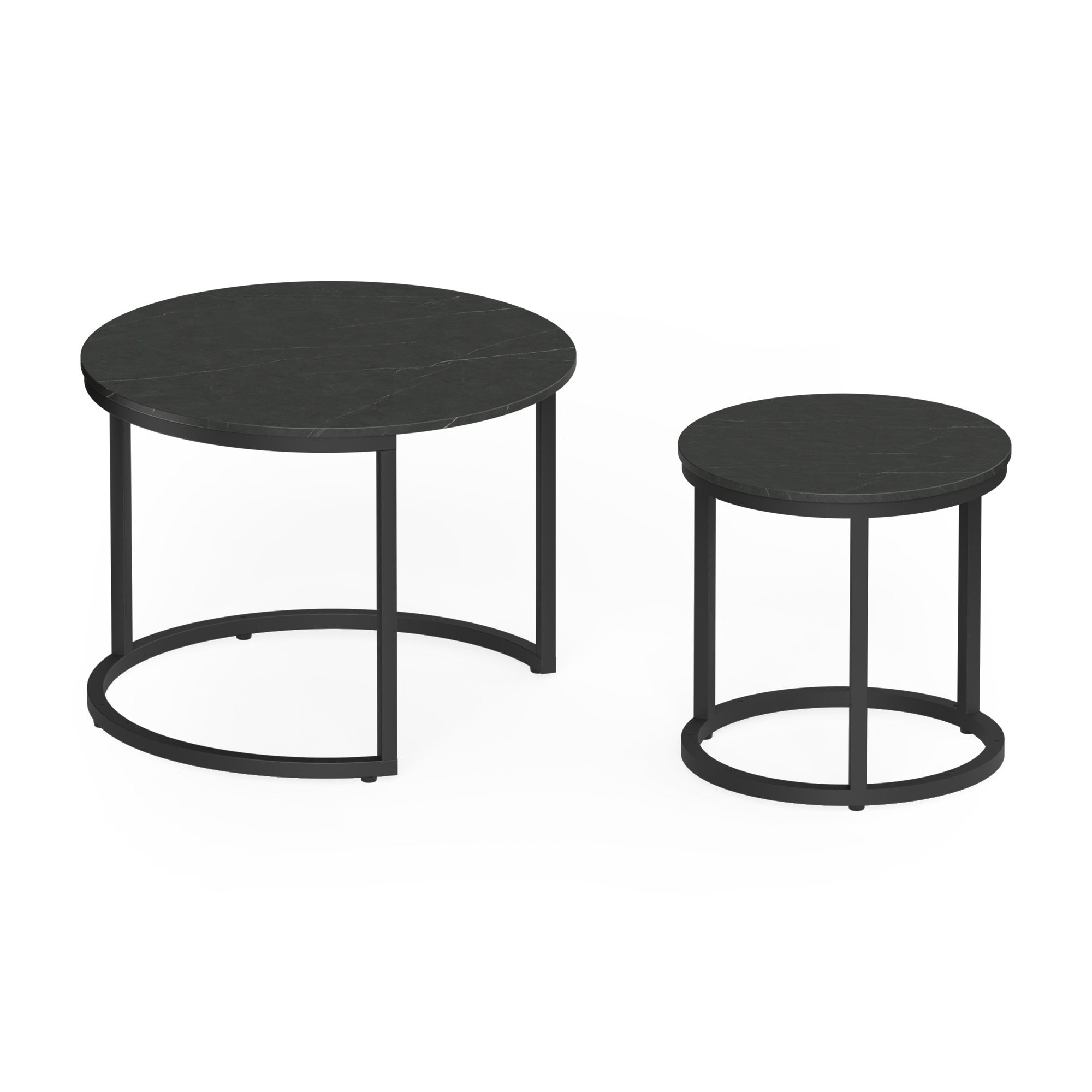 Sora-Outer-Inner-Nest-Armani-Black-Camera-10-Smart-Object-Group Sora nesting coffee tables in Armani black.