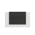 Apex reception counter in black linewood.