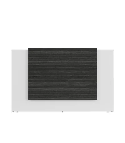 Apex reception counter in black linewood.