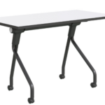 Skola flip table with black frame.
