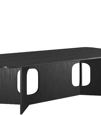 Asa boardroom table in black woodmatt.